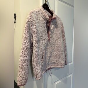 Cozy Pink Sherpa Pullover